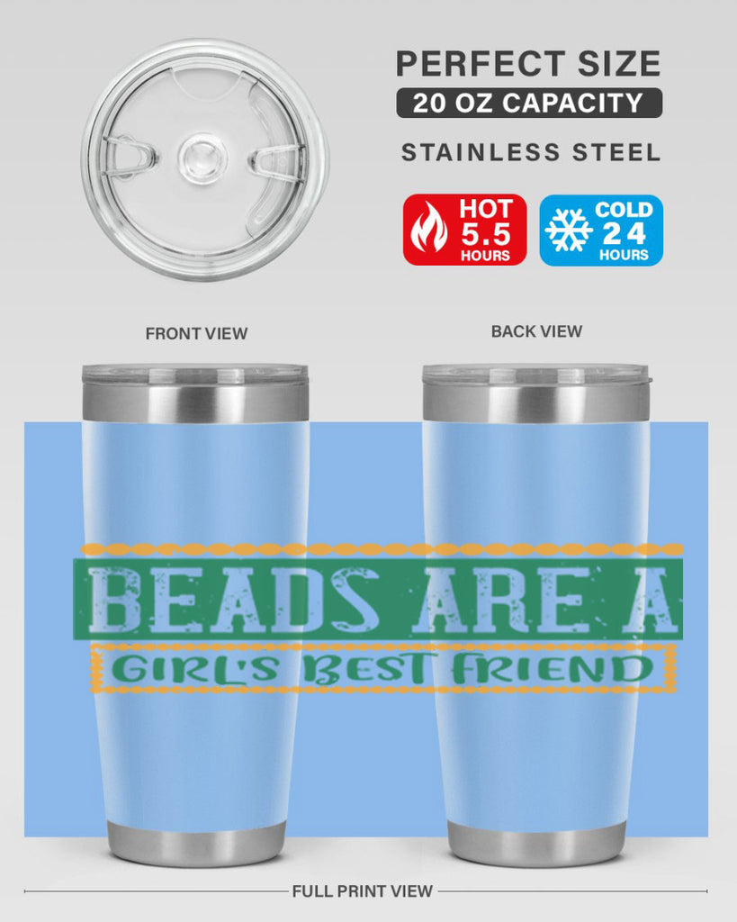beads are a girls best friend 29#- mardi gras- Tumbler