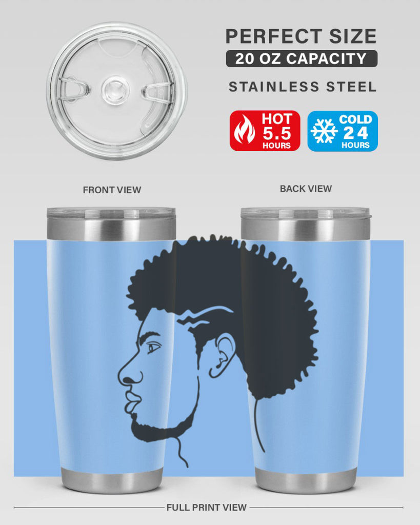 beardman 47#- black men - boys- tumbler