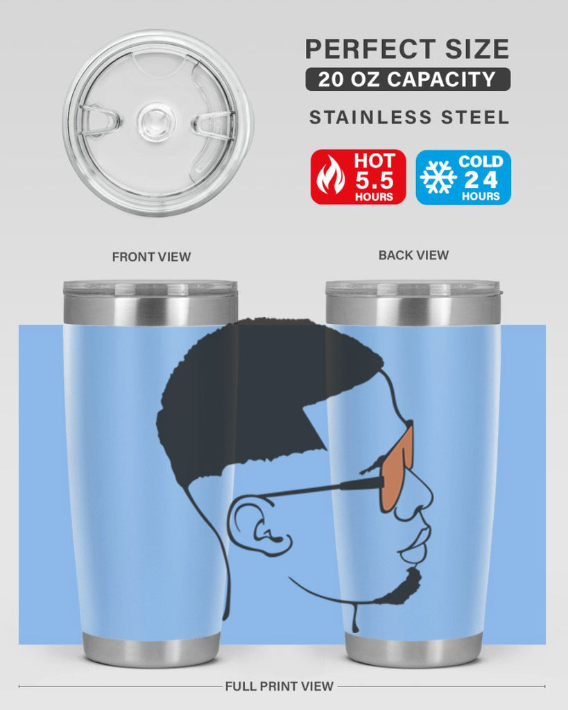 beardman 57#- black men - boys- tumbler