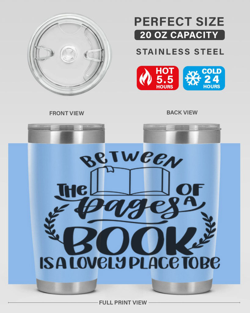 between the pages of a book 52#- reading- Tumbler