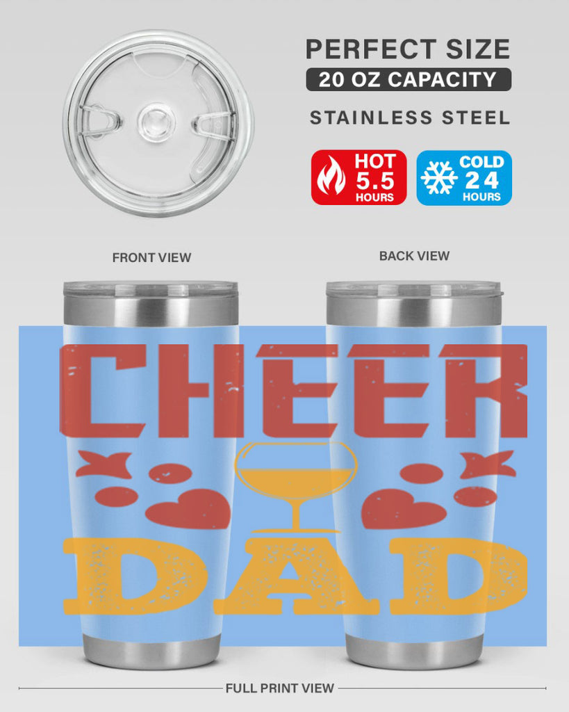 cheer dad 121#- fathers day- Tumbler