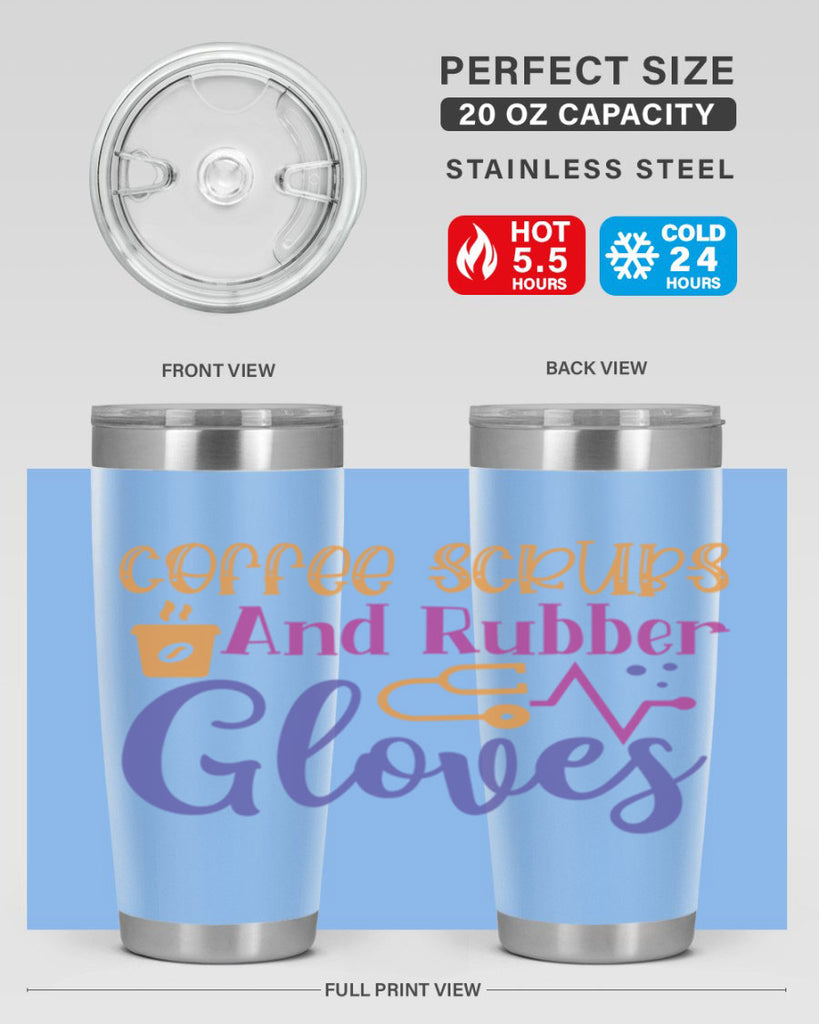coffee scrubs and rubber gloves Style 392#- nurse- tumbler