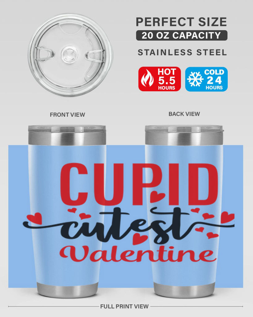 cupid cutest valentine 72#- valentines day- Tumbler