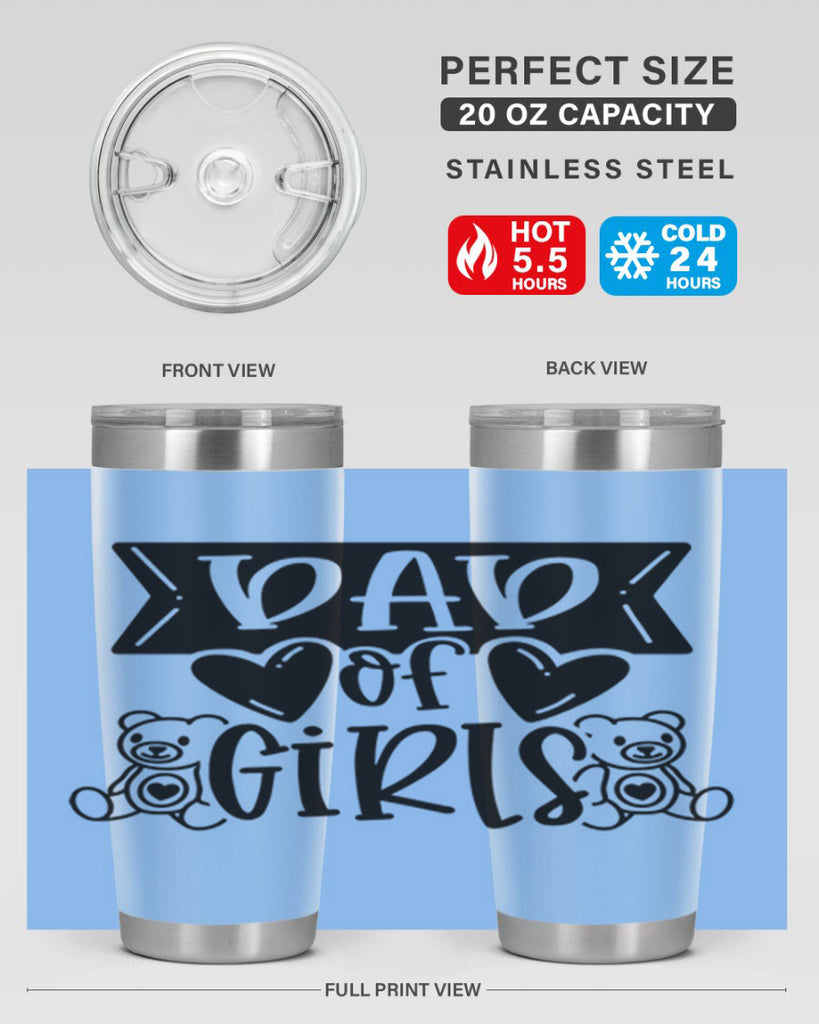 dad of girls 60#- fathers day- Tumbler