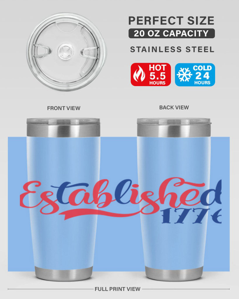 established Style 46#- Fourt Of July- Tumbler