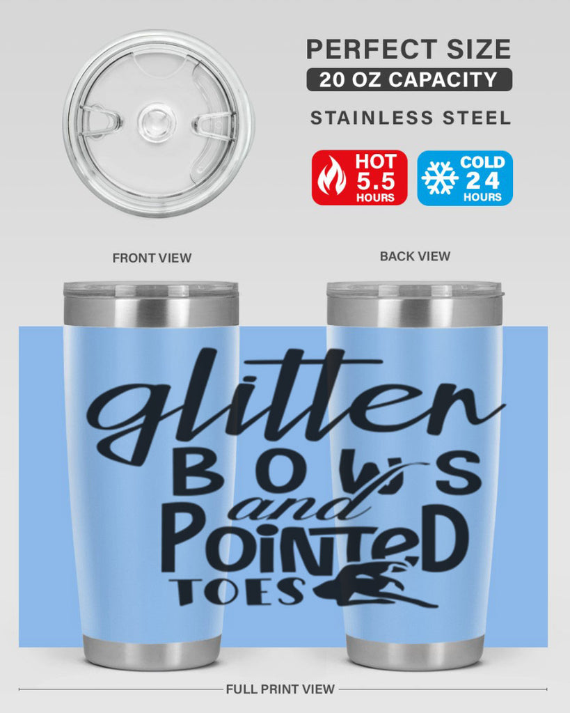 glitter bows and pointed toes 42#- ballet- Tumbler