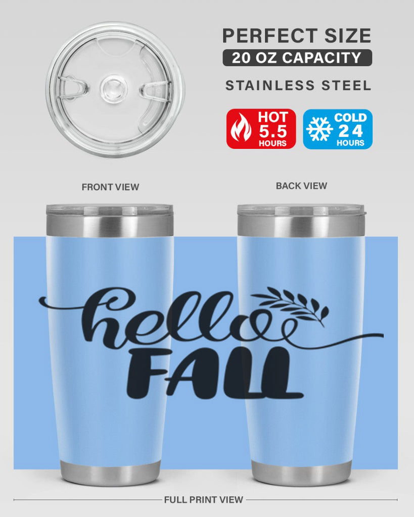hello fall 54#- thanksgiving- Tumbler