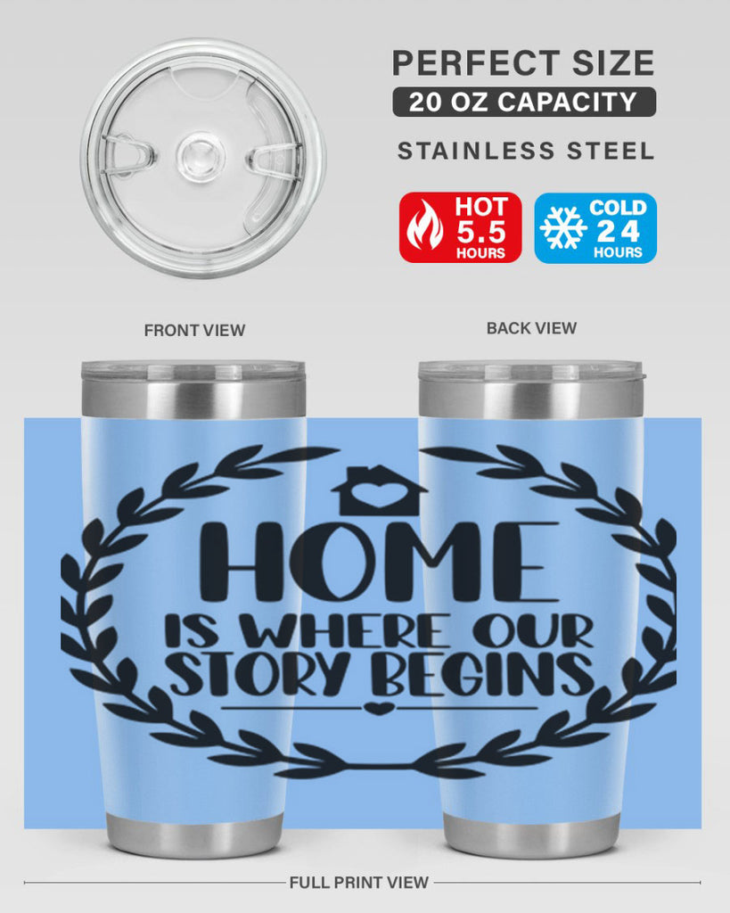 home is where our story begins 13#- home- Tumbler