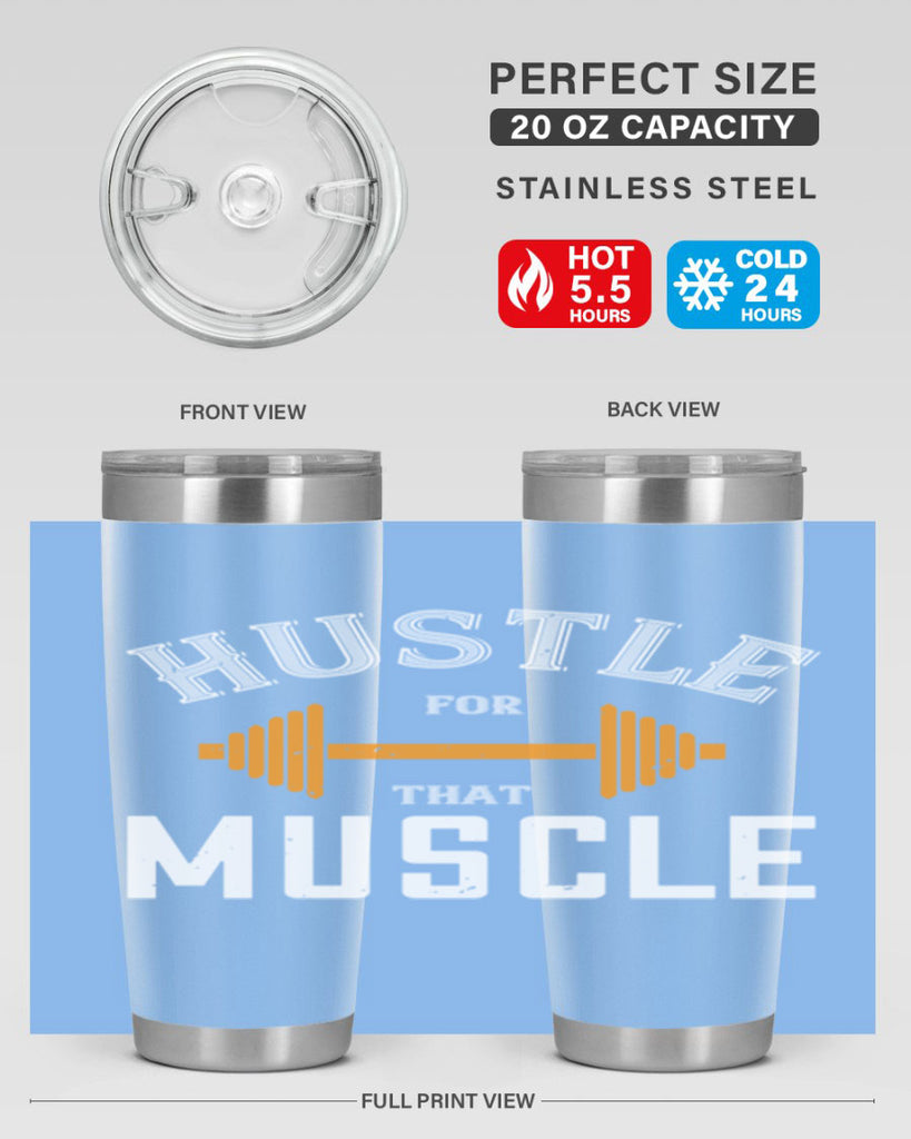 hustel for that muscle 92#- gym- Tumbler