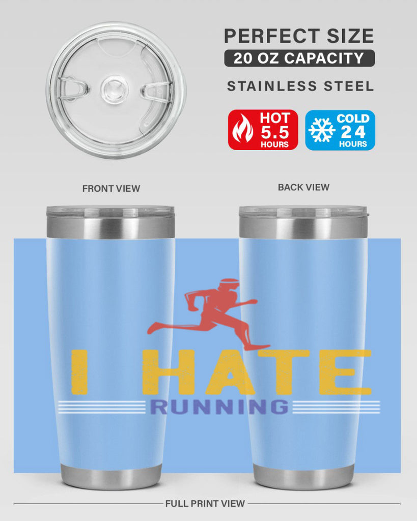 i hate running 40#- running- Tumbler