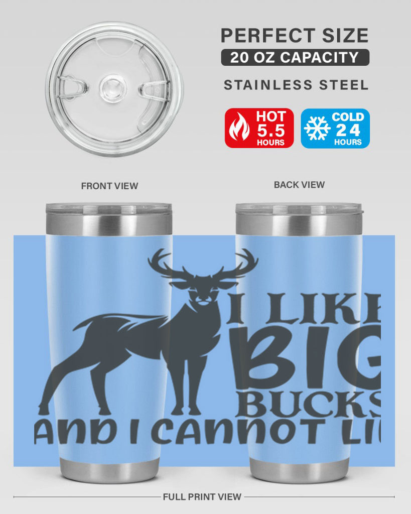 i like big bucks and i cannot lie 8#- hunting- Tumbler