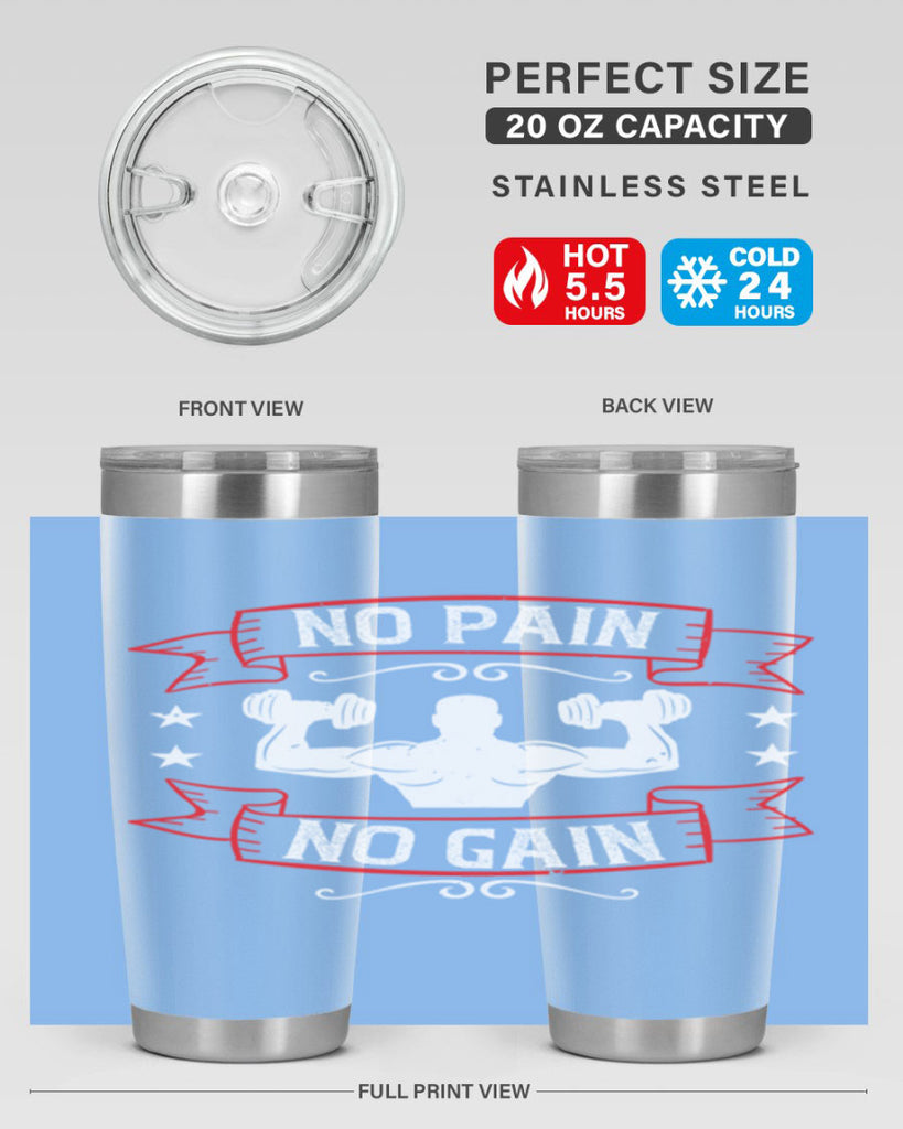 no pain no gain 82#- gym- Tumbler