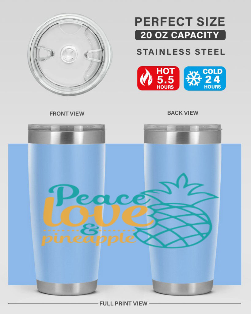 peace love pineapple Style 82#- summer- Tumbler