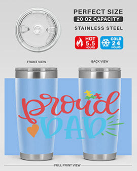 proud dad Style 36#- autism- Tumbler