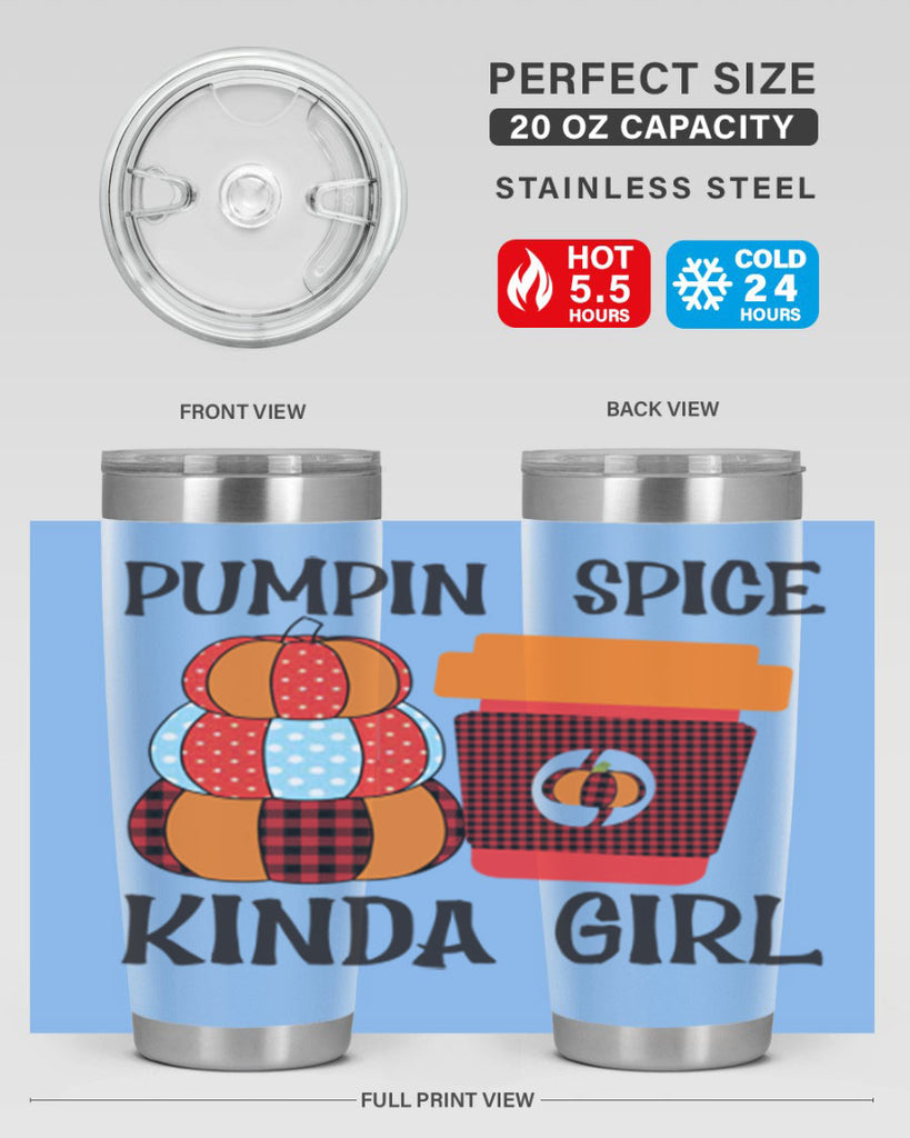pumpkin spice kinda girl 551#- fall- Tumbler