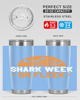 shark week on fleek Style 42#- shark  fish- Tumbler
