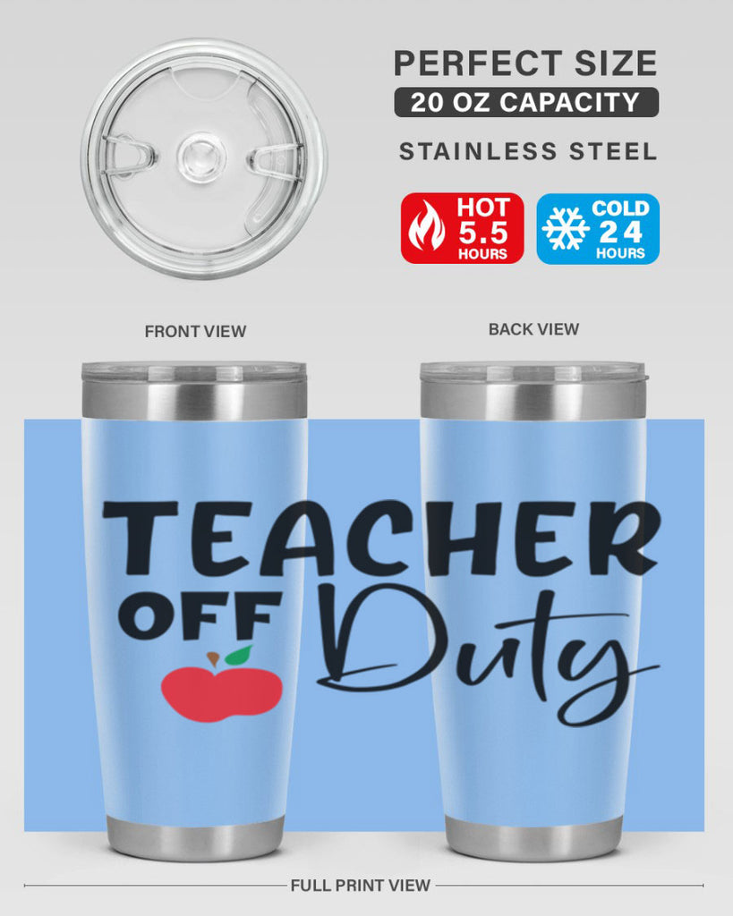 teacher off duty Style 140#- teacher- tumbler