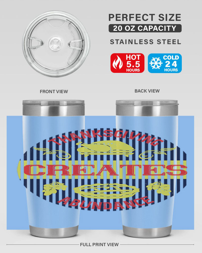 thanksgiving creates abundance 14#- thanksgiving- Tumbler