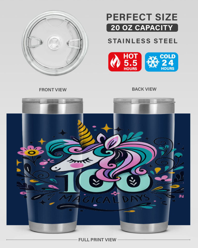 100 Day Magical Sublimation 27#- 100 days of school- Tumbler