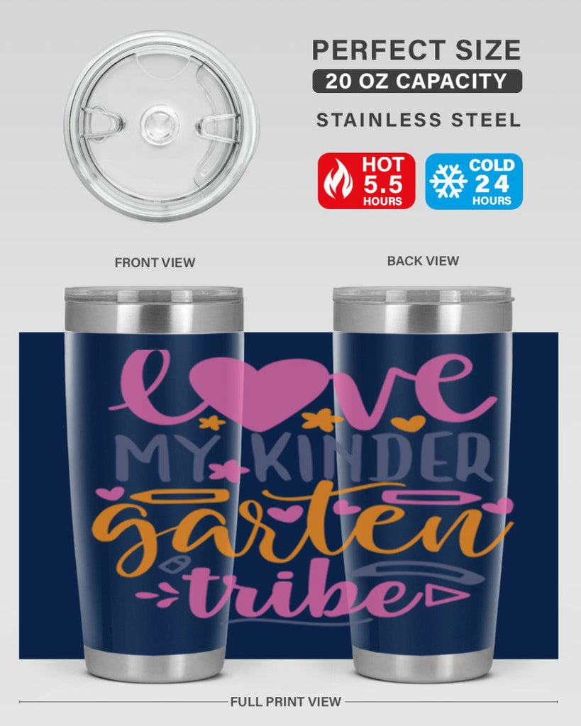 100 love my kinder garten tribe 36#- 100 days of school- Tumbler