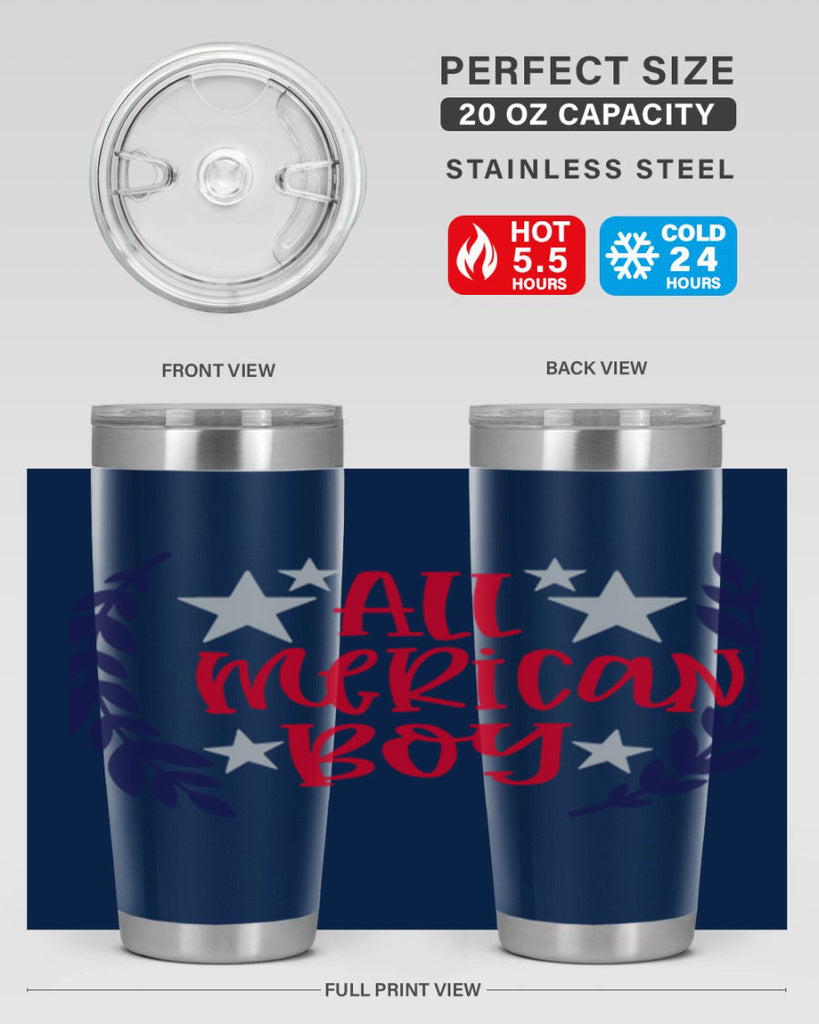 All Merican Boy Style 143#- Fourt Of July- Tumbler