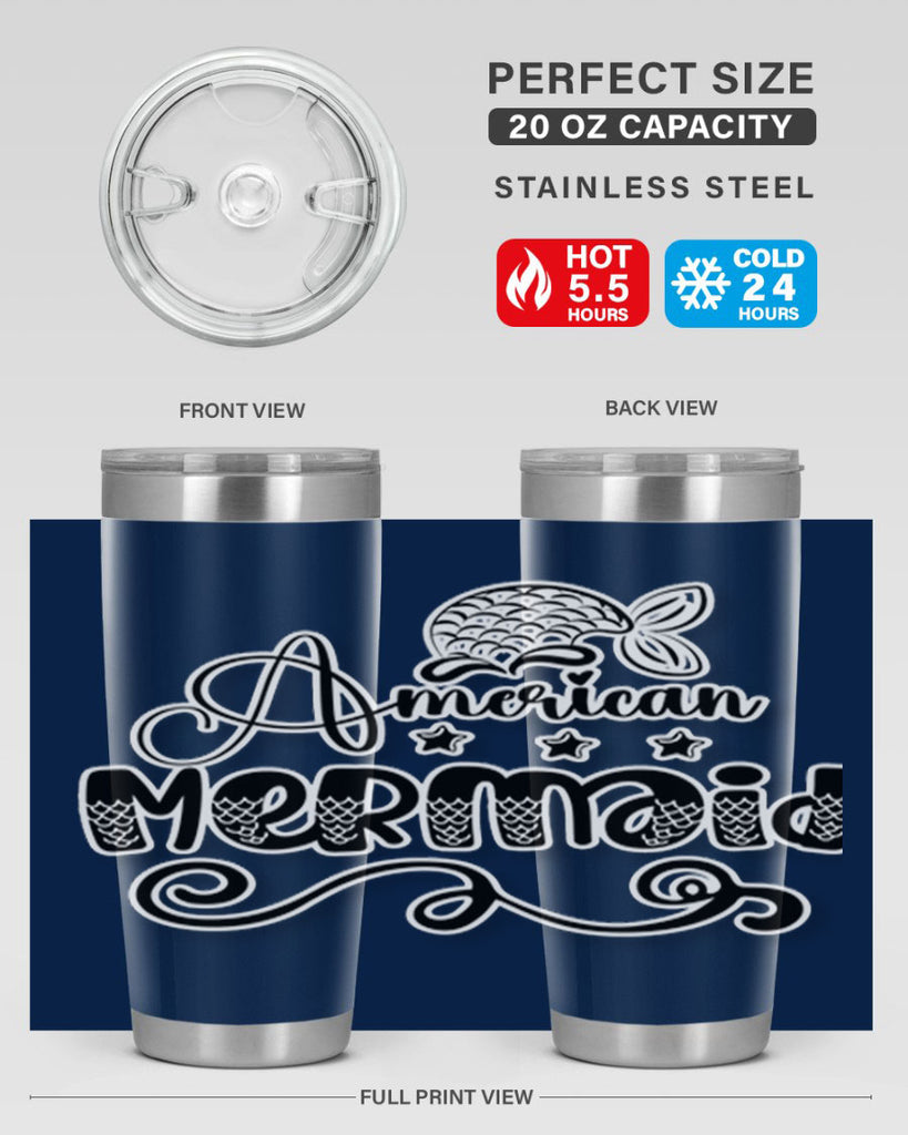 American Mermaid 15#- mermaid- Tumbler
