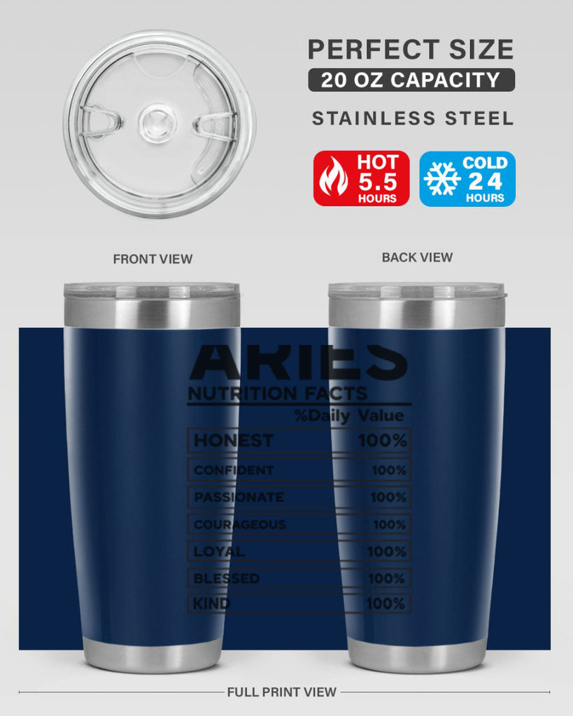 Aries Nutrition Facts 97#- zodiac- Tumbler