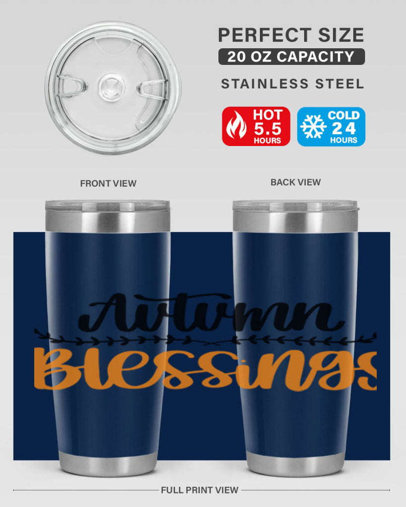 Autumn Blessings 473#- fall- Tumbler