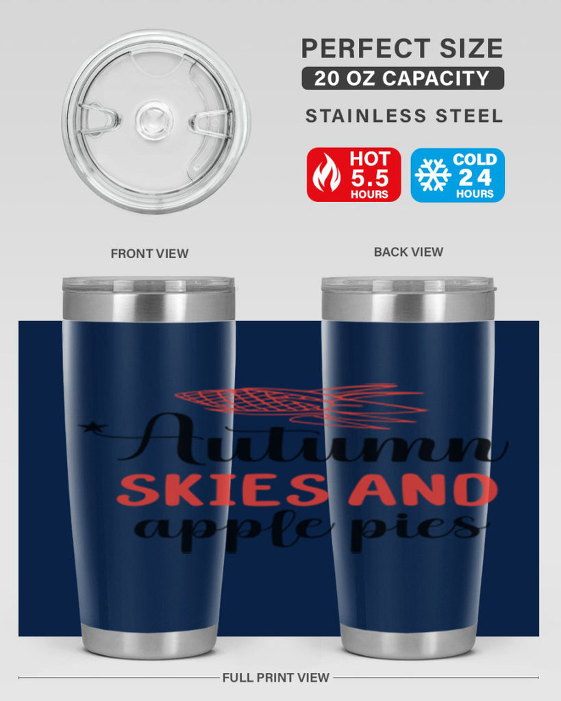 Autumn skies and apple pies 29#- fall- Tumbler