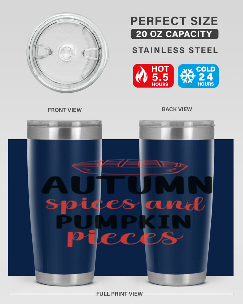 Autumn spices and pumpkin pieces 32#- fall- Tumbler