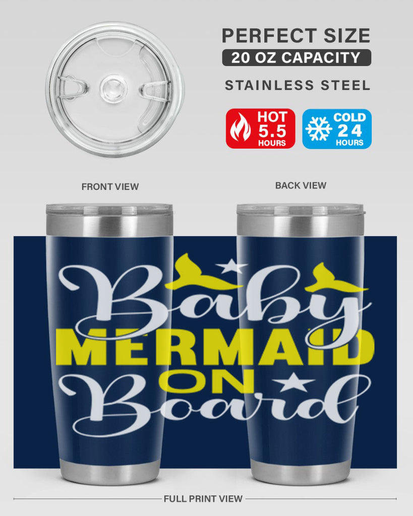 Baby Mermaid on Board 21#- mermaid- Tumbler
