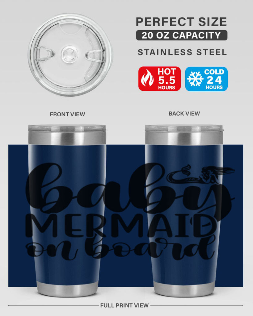 Baby mermaid on board 41#- mermaid- Tumbler