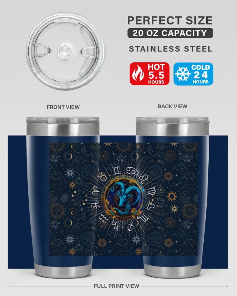 Capricorn Straight 184#- zodiac- Tumbler