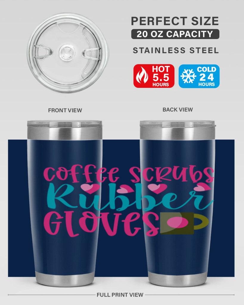 Coffee Scrubs Rubber Gloves Style 391#- nurse- tumbler
