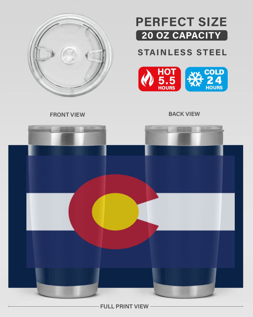 Colorado 46#- Us Flags- Tumbler