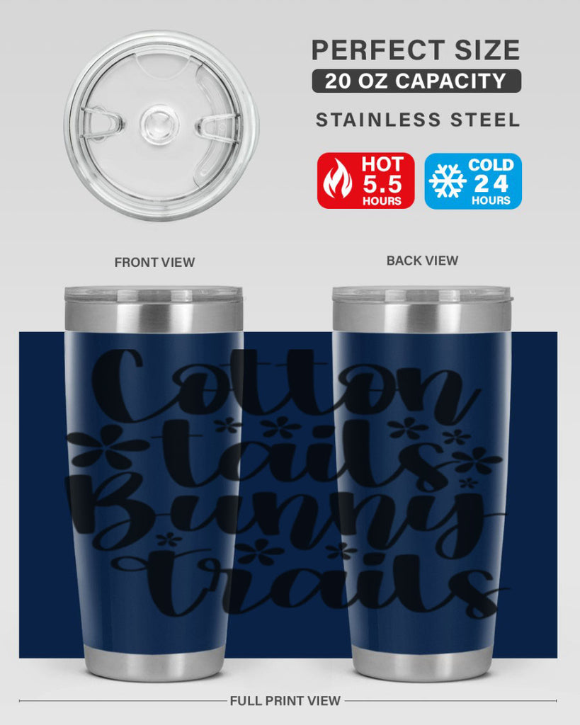 Cotton tails bunny trails  113#- spring- Tumbler