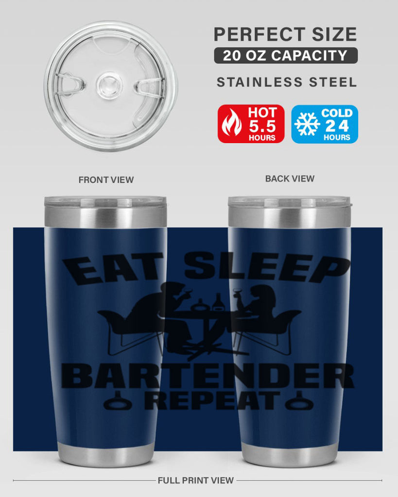 Eat sleep Style 3#- bartender- tumbler
