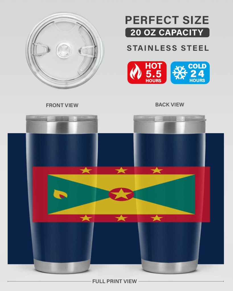 Grenada 130#- world flags- Tumbler