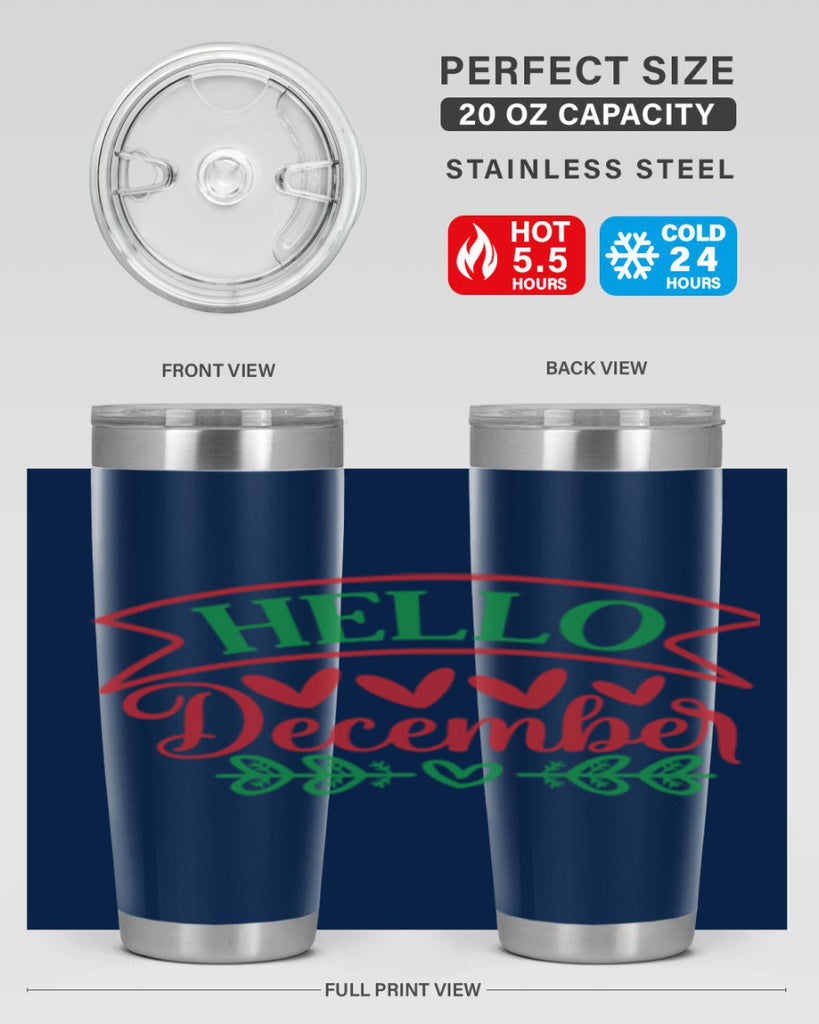 Hello December 159#- winter- Tumbler