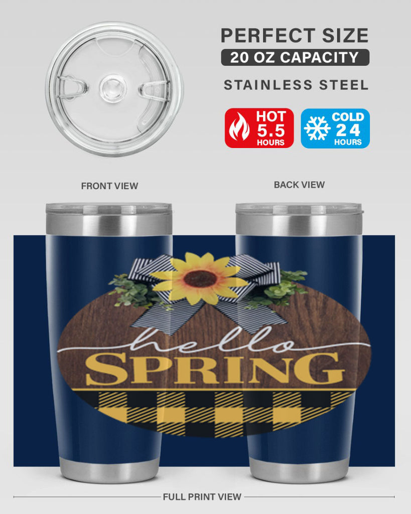 Hello Spring plaid Mockup 204#- spring- Tumbler