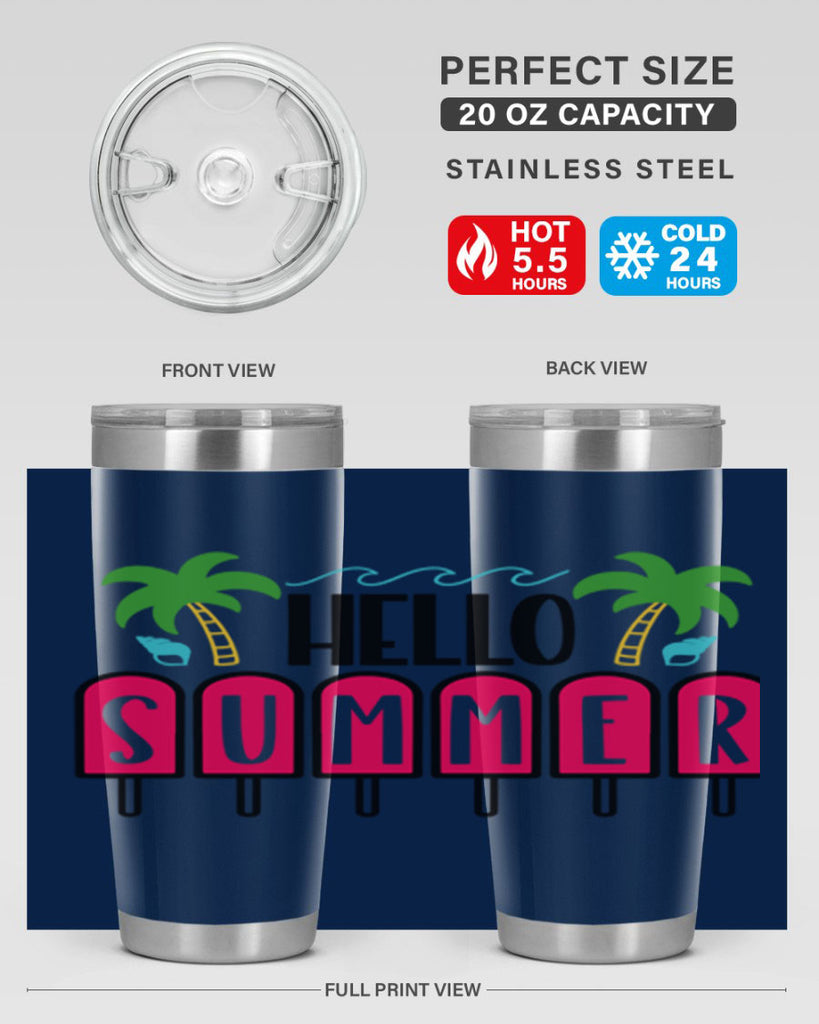 Hello Summer Style 39#- summer- Tumbler