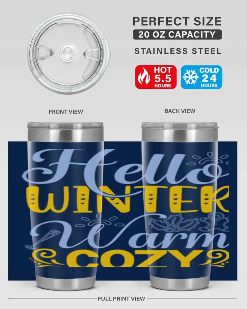 Hello winter warm cozy166#- winter- Tumbler