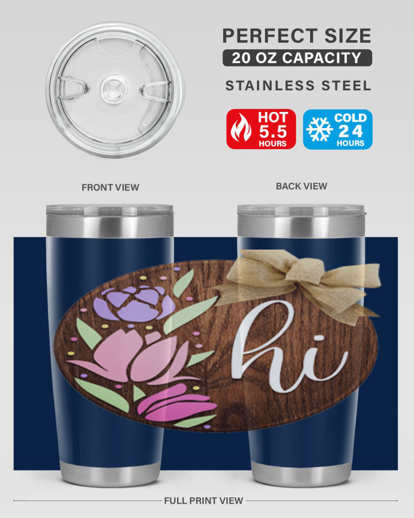 Hi pink flowers Mockup237#- spring- Tumbler