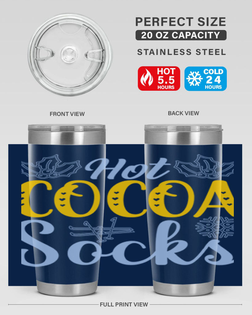 Hot cocoa socks211#- winter- Tumbler