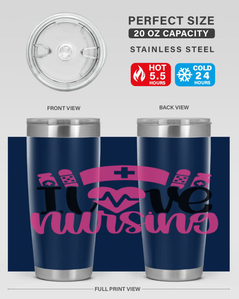 I Love Nursing Style Style 171#- nurse- tumbler