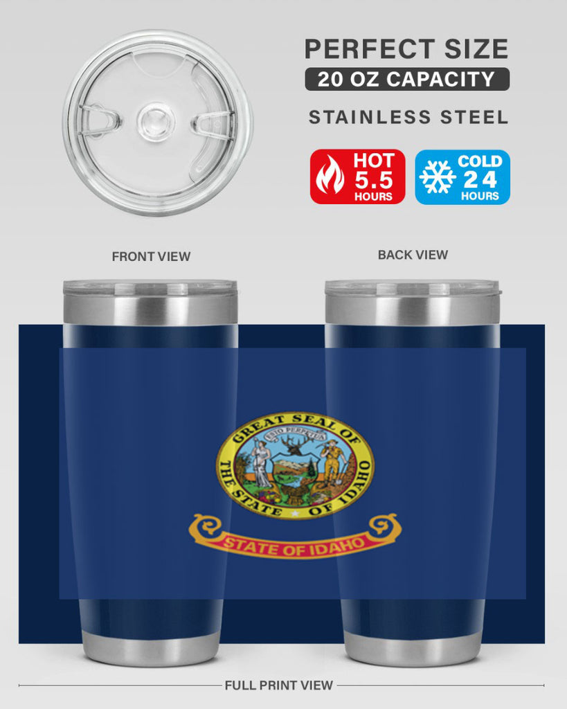 Idaho 40#- Us Flags- Tumbler