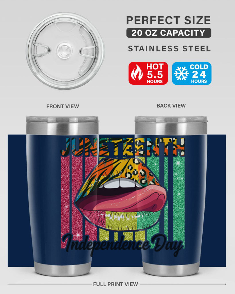 Juneteenth Independence Day Sexy Lip Png 11#- Juneteenth- tumbler