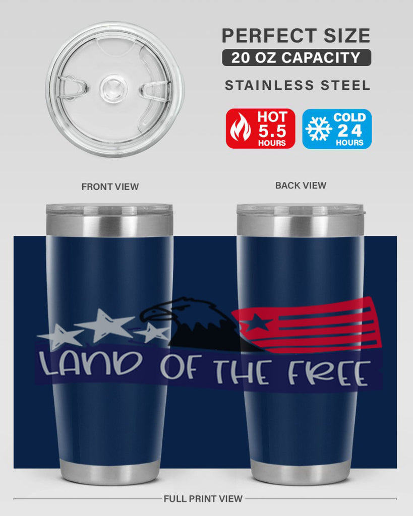 Land Of The Free Style 157#- Fourt Of July- Tumbler