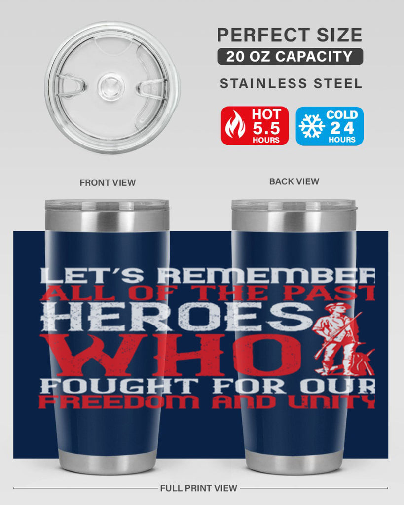 Let’s remember all of the past heroes who fought for our freedom and unity Style 127#- Fourt Of July- Tumbler