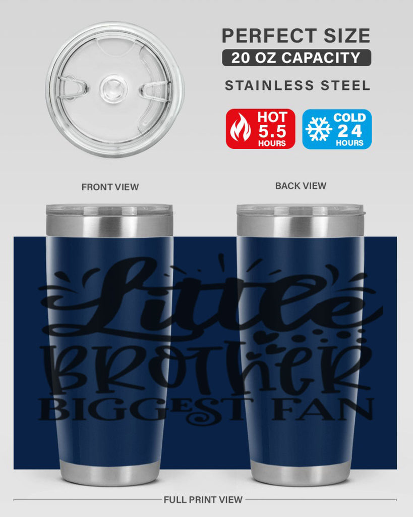 Little Brother Biggest Fan 2056#- baseball- Tumbler